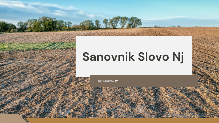 sanjati na slovo nj