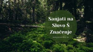 sanjati na slovo š značenje
