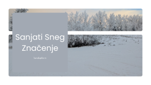 sanjati sneg znacenje